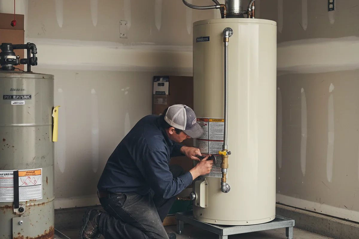 Water heater and shutoff valve replacement in Kennett